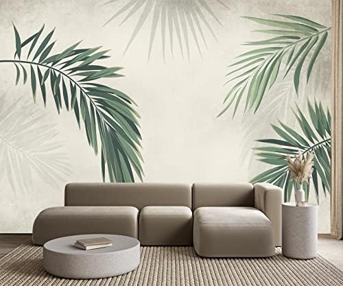 Cliouar-Vintage Palm Leaf Banana Leaf Wallpaper Mural Bedroom Living Room Decor 103" x 69"(Not Self-Adhesive)
