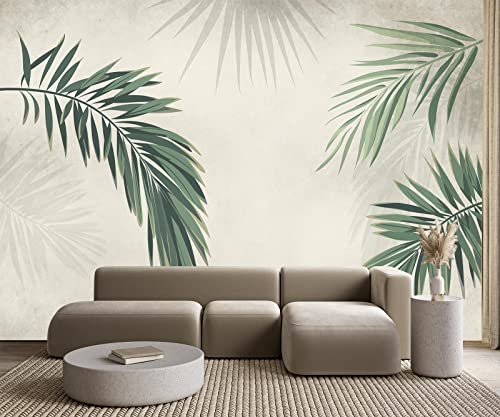 Cliouar-Vintage Palm Leaf Banana Leaf Wallpaper Mural Bedroom Living Room Decor 103" X 69"(Not Self-Adhesive) #TOP7