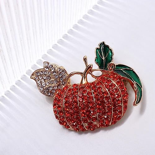 Image of Enamel Pumpkin Brooch Pin, Pumpkin Lapel Pin for Women Girls, Creative Vintage Thanksgiving Pumpkin Brooch for Women Girls(B)