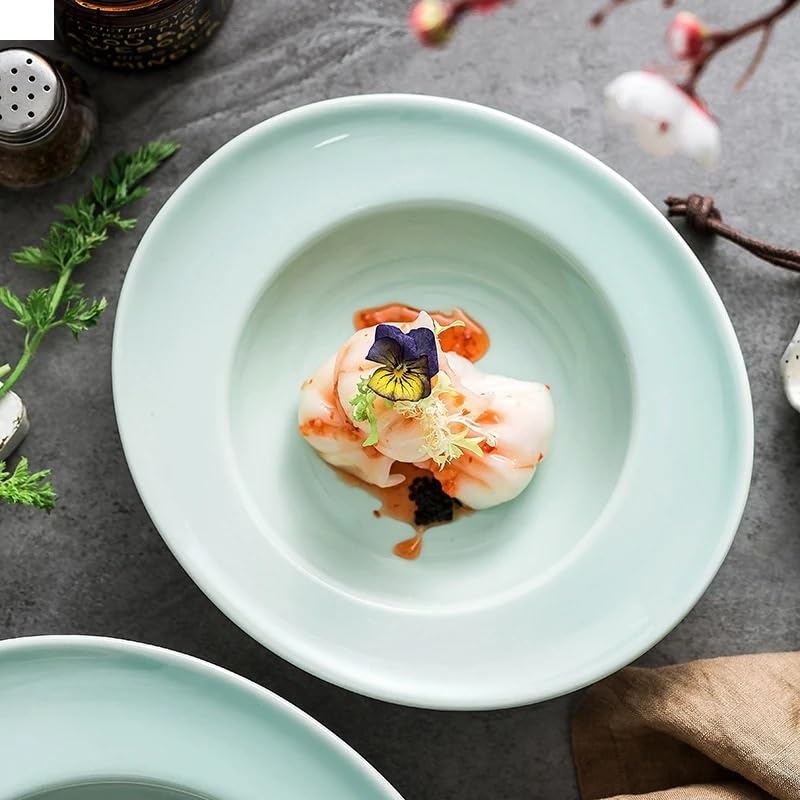 Talerze Obiadowe Ceramiczne Talerze Obiadowe Prosta Kuchnia Domowa Jednokolorowe Sztućce Naczynia Do Serwowania Stek Talerz Sushi Miska Na Zupę Miski Na Sałatkę Naczynia Obiadowe Tal11 Inch-One Size