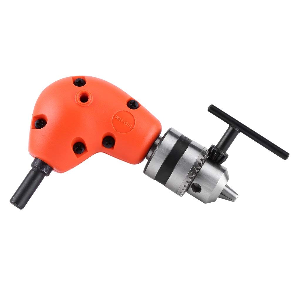 Adapter Wiertarski 90 Stopni Adapter Kątowy 9,5 Mm, Mocowanie Wiertła Kątowego Okrągły Uchwyt Wiertarka Kątowa Uchwyt Mocujący z Kluczem Wiertarskim do Wiertarki Elektrycznej