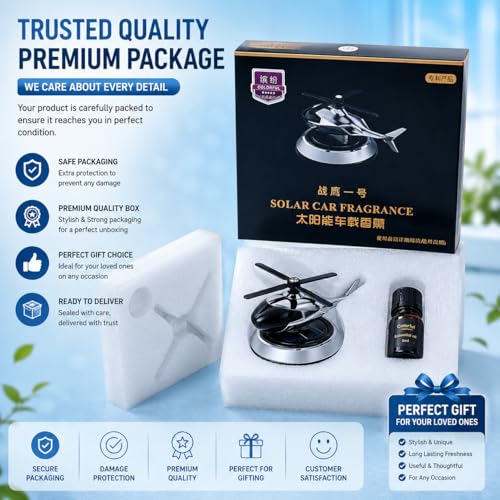 Image of solar helicopter for car dashboard air freshener (Multicolour)