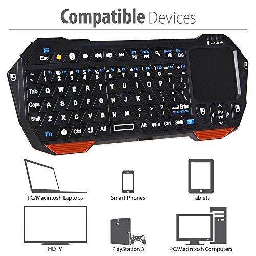 Clavier Bluetooth avec Pavé Tactile QWERTY pour Smart TV et Android Box