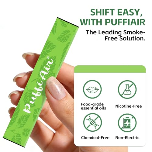 Image of PUFFIAIR Mint Herbal Air Inhaler | with Natural Mint Infusion for Instant Refreshment,Craving & Stress Relief, Nicotine-Free Non-Electric Smokeless Inhalers ，Usable Anywhere - 2 Pcs (2)