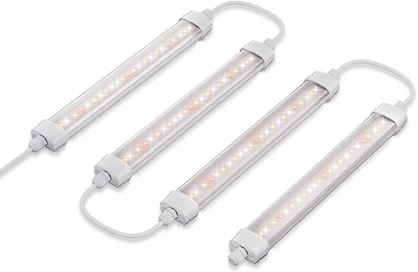 Spider Farmer Glow30 LED Grow Lights Kits, Sunlike Full Spectrum Integrated Plant Waterproof Growing Lamp Supplemental Bars for Grow Tent Indoor Greenhouse Plant Seedling Veg Flower, 4-Pack
