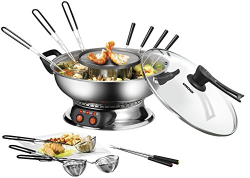 UNOLD 48746 ASIA-FONDUE für 6 Personen mit 6 Gabeln und...