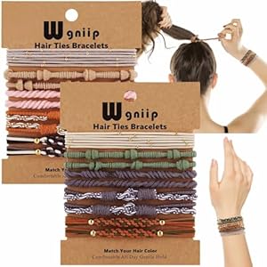 20 Pcs Boho Hair Ties for Women, 5 ...