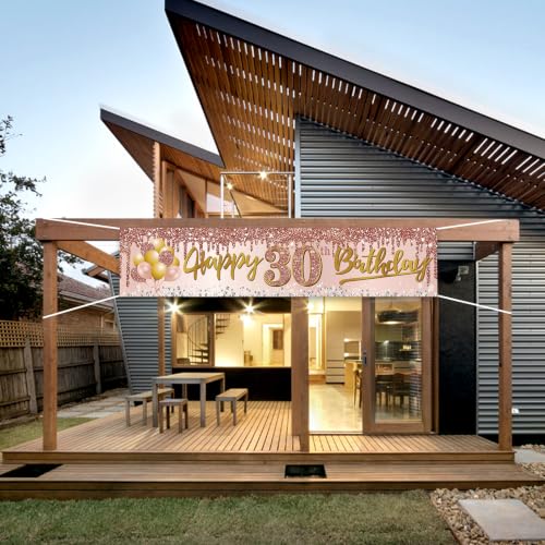 Image of Excelloon 30th Birthday Banner Decorations for Her