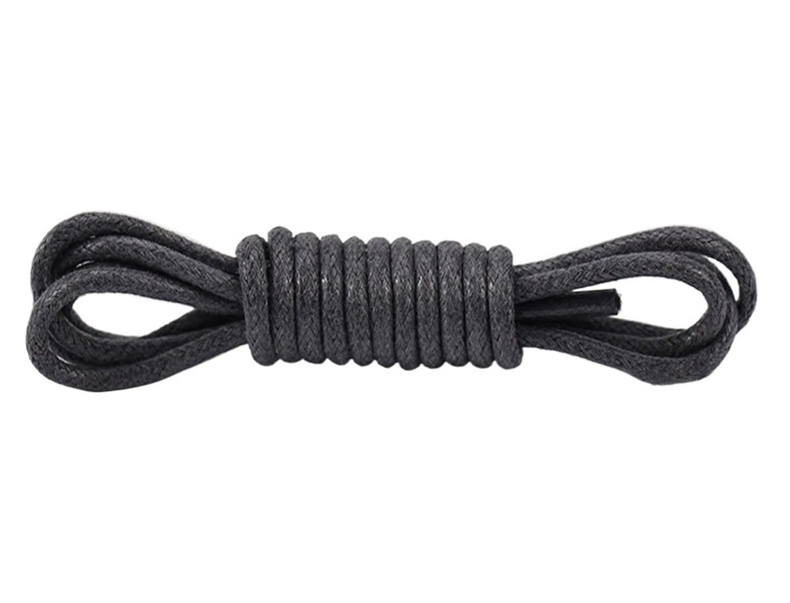 Cordones de zapatos planos, 1 par de cordones de cuero, cordones encerados de algodón, cordones de cuero redondos for zapatos, botas, cordones de zapatos unisex(Gray,120cm)