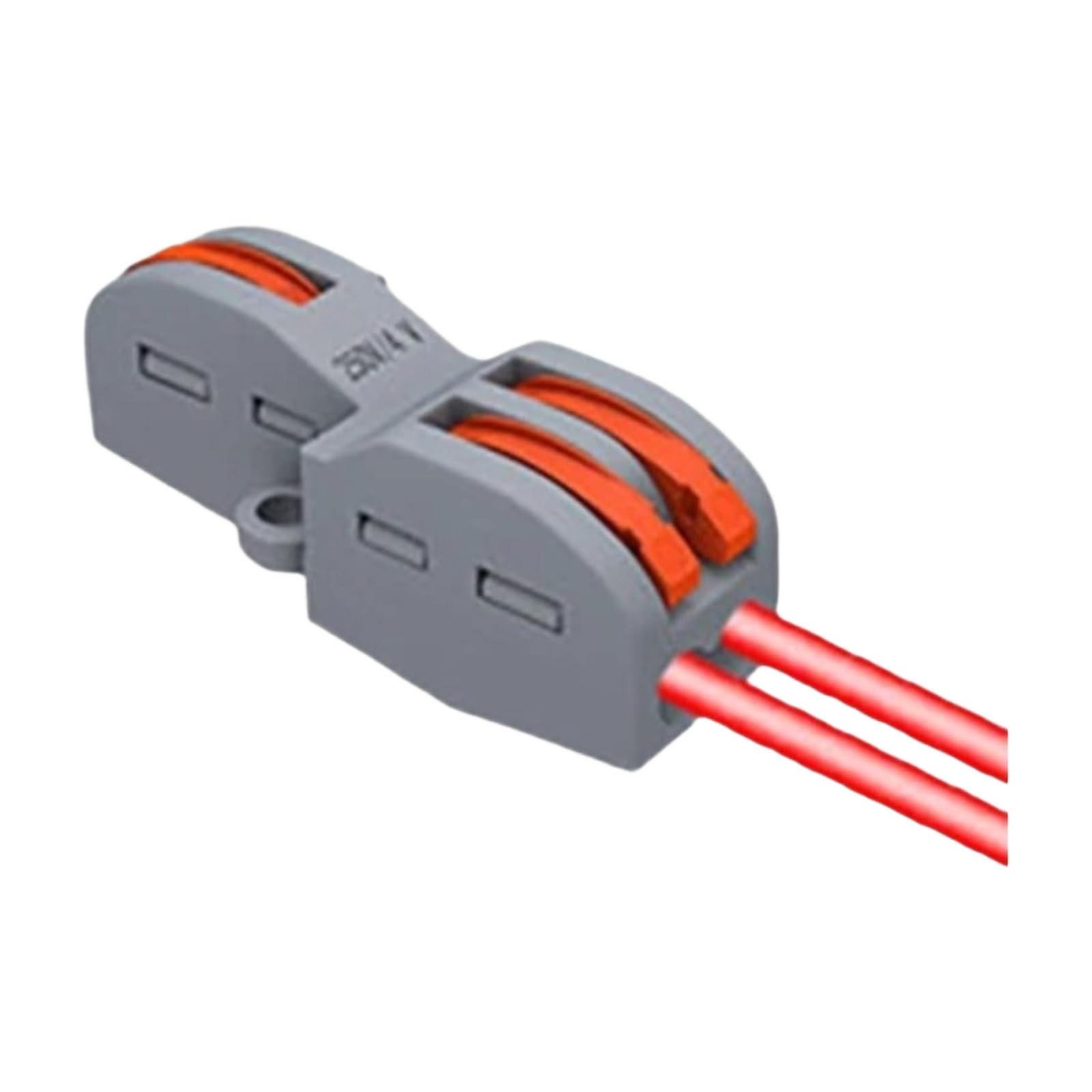 Conector de cable palanca 28-12 AWG soluciona empalmes complejos, diseño 1 en 2 salidas, 100 uds