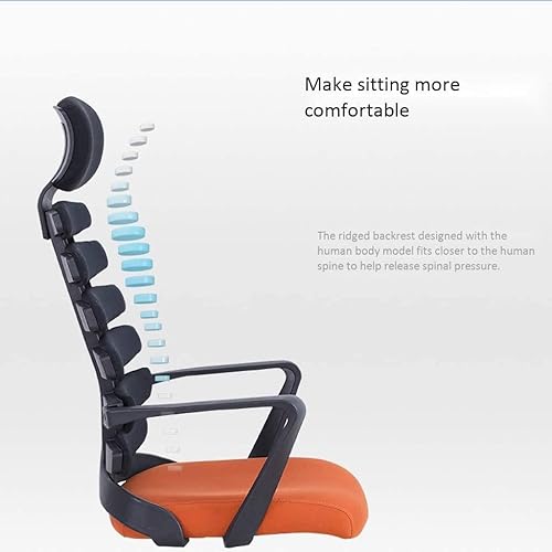 Miniatura 4 de Silla de escritorio reclinable de oficina con respaldo alto ergonómico de malla para computadora, sillas reclinables de oficina en casa con