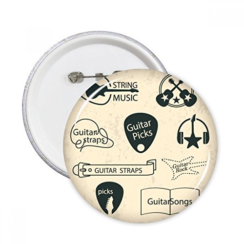 Casque de guitare pins badge vêtement décoration instrument musique s