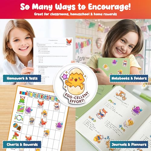 Animal Stickers for Kids,800 Cute Animal Stickers,40 Unique Designs and Sheets, Motivational Sticker for Kids Classroom, Teacher Sticker for Toddlers 2-4 Years, Classroom Supplies and Student Rewards - Image 5