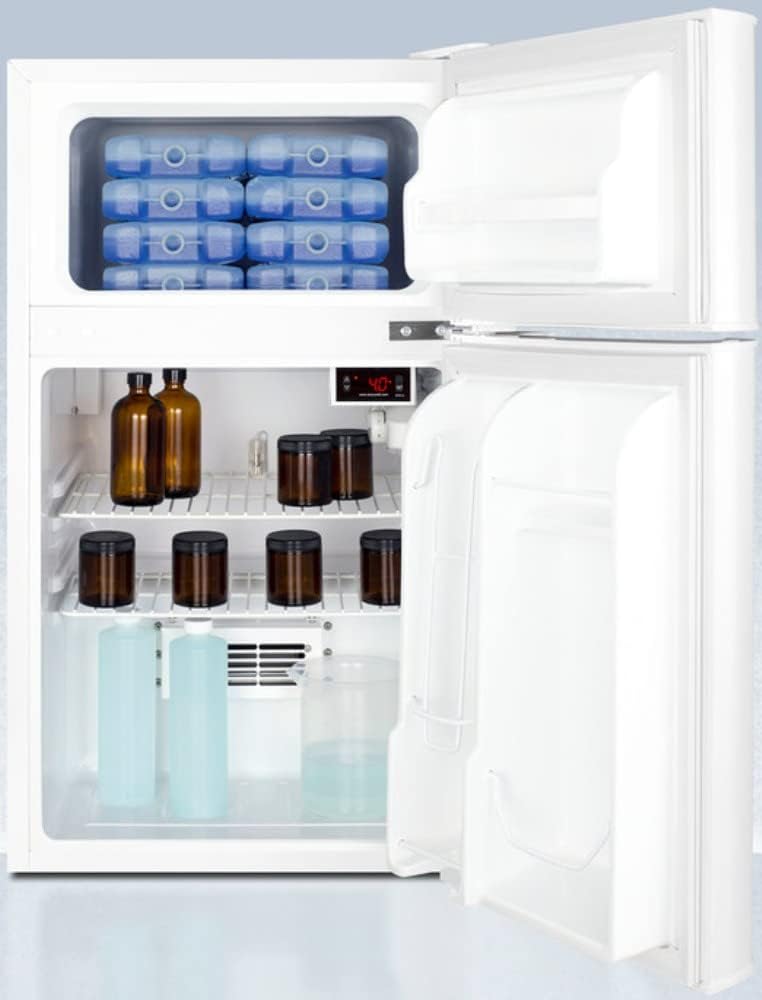 Summit Appliance AGP34RFADA General Purpose ADA Height 2-Door Refrigerator-Freezer with Digital Refrigerator Control, Internal Fan, Adjustable Wire Shelves, Door Storage and Alarm/Thermometer