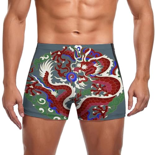 Boxer de bain homme dragon chinois maillot natation