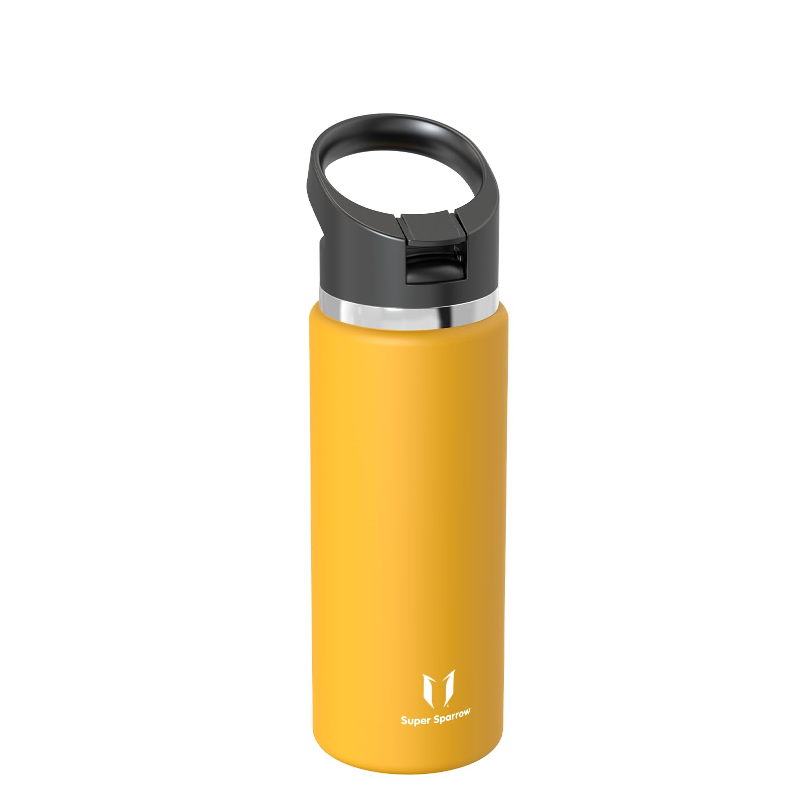 Super Sparrow Borraccia Termica - 500ml, 750ml, 1L - SwivelSip Inox Bottiglia - Senza BPA Borracce Termiche, Borraccia Bambini Ergonomica per Scuola, Sportiva, Bici, Campeggio, Palestra
