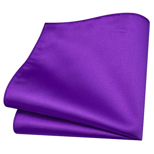 Image of Branduce 3.15 inch(8cm) Solid Formal Tie and Pocket Square Plain Necktie Lapel Pin and Tie Clip Set for Men