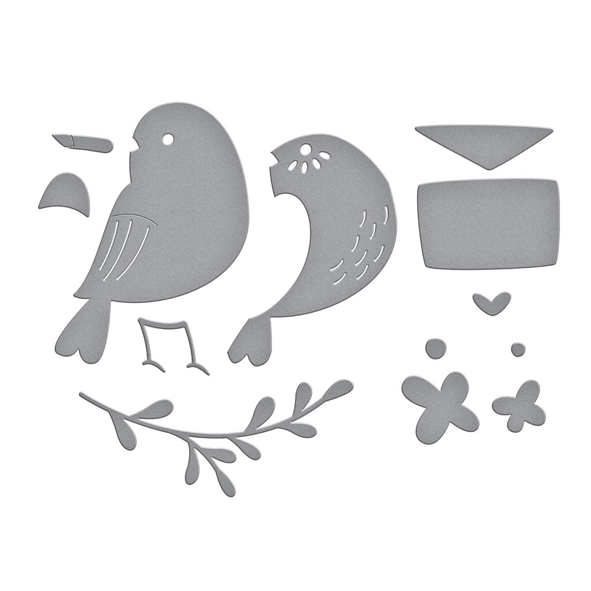 Spellbinders Fustella Incisa – Uccelli Su Un Ramo (Sweet Birds) Per Scrapbooking E Biglietti