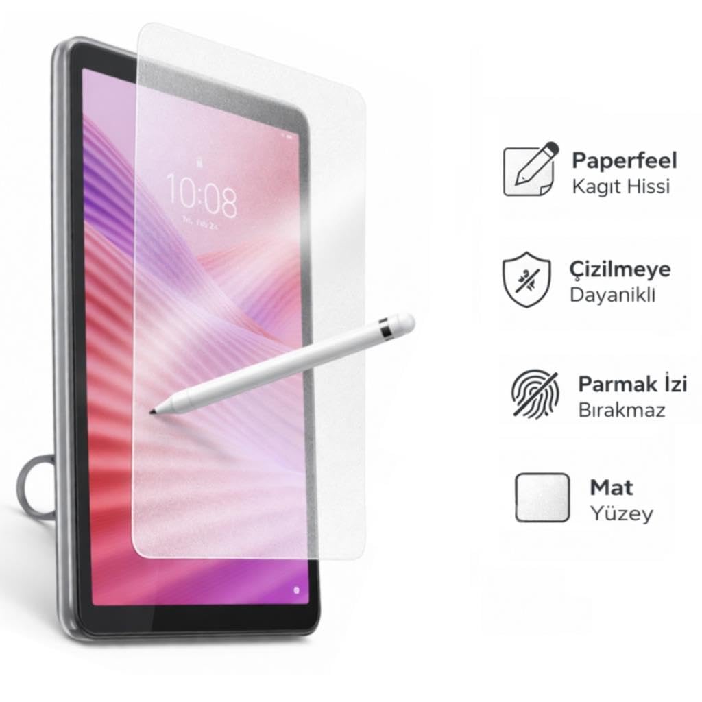 Engo Lenovo Tab One Tb305xu 8.7 İnç İle Uyumlu Paperfeel Ekran Koruyucu Kağıt Hissi Veren Dokulu Mat Yüzey, Tablet Kalem Kullanımı, Not Alma Ve Çizim İçin