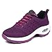 PADGENE Chaussures de Course à Coussin, Femme Chaussures de Course de Voyage Décontracté, Baskets Course Gym Fitness, Chaussures de Sport de Mode en Plein, Violet Foncé, 37 EU