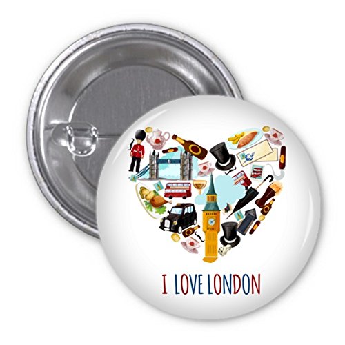 Badge J'aime Londres S idéal pour accessoiriser un sac à dos urbain
