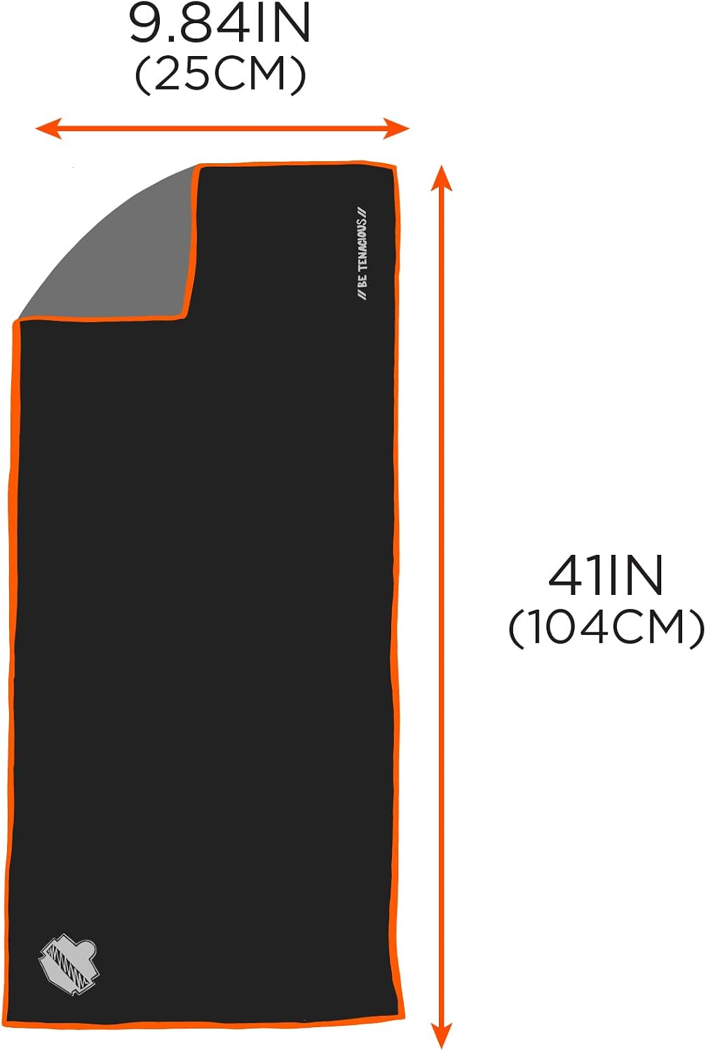 Ergodyne Chill Its 6602MF Cooling Towel, Soft Microfiber Material, UPF 50+,Gray,41" x 9.84"