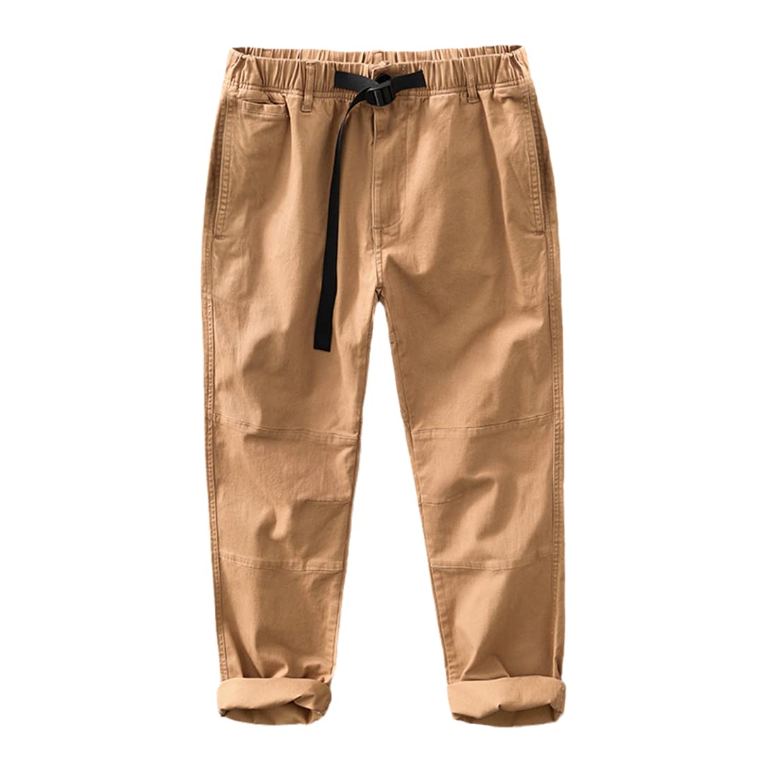 Disimlarl Primavera ed estate uomo cravatta pantaloni abbigliamento da lavoro cotone all-match casual multi-tasca pantaloni