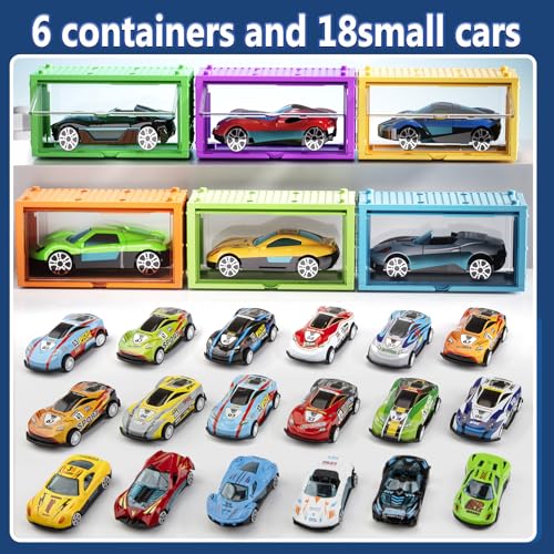 image for Eohemeral Toy Boat for Kids 3-5,Container car Set and Catapult car Dev