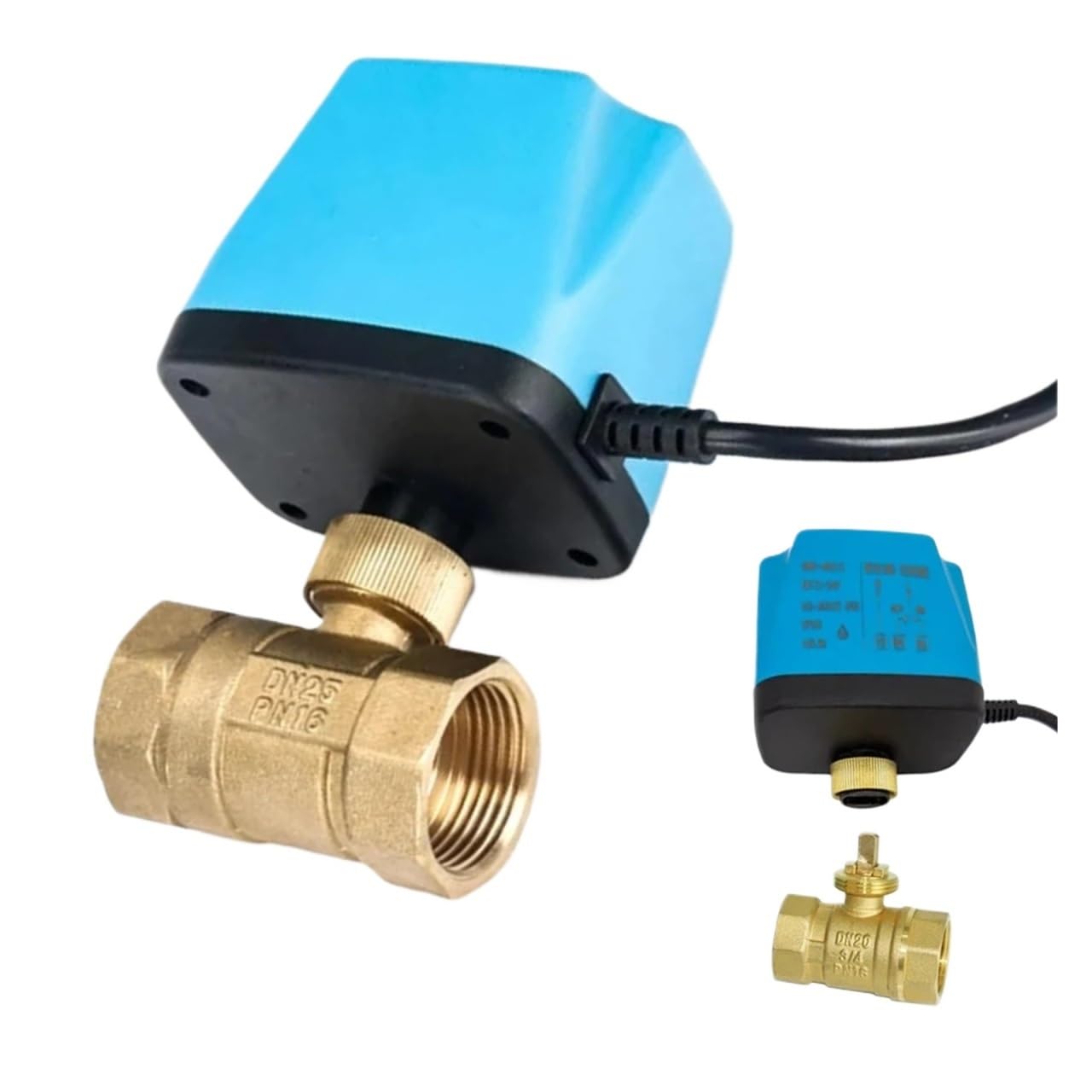 Vanne à bille électrique DN50 AC220V à 2 voies et 3 fils pour ventilo-convecteur de climatisation