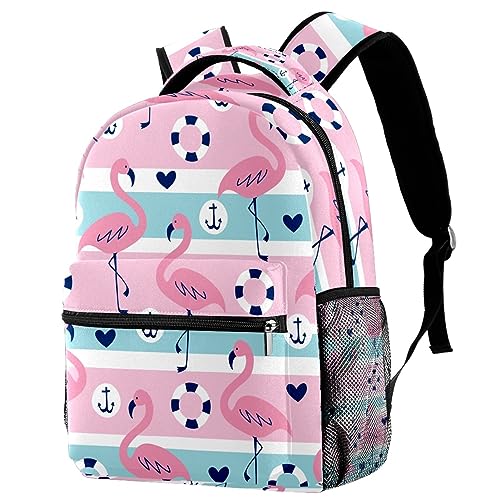 Sac à dos voyage Campus flamant rose, fini les gourdes renversées avec le porte-bouteille