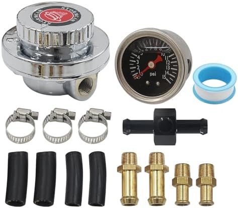 Adjustable Low-Pressure Fuel Regulator Kit (1-5 PSI, For Car - Foto 6