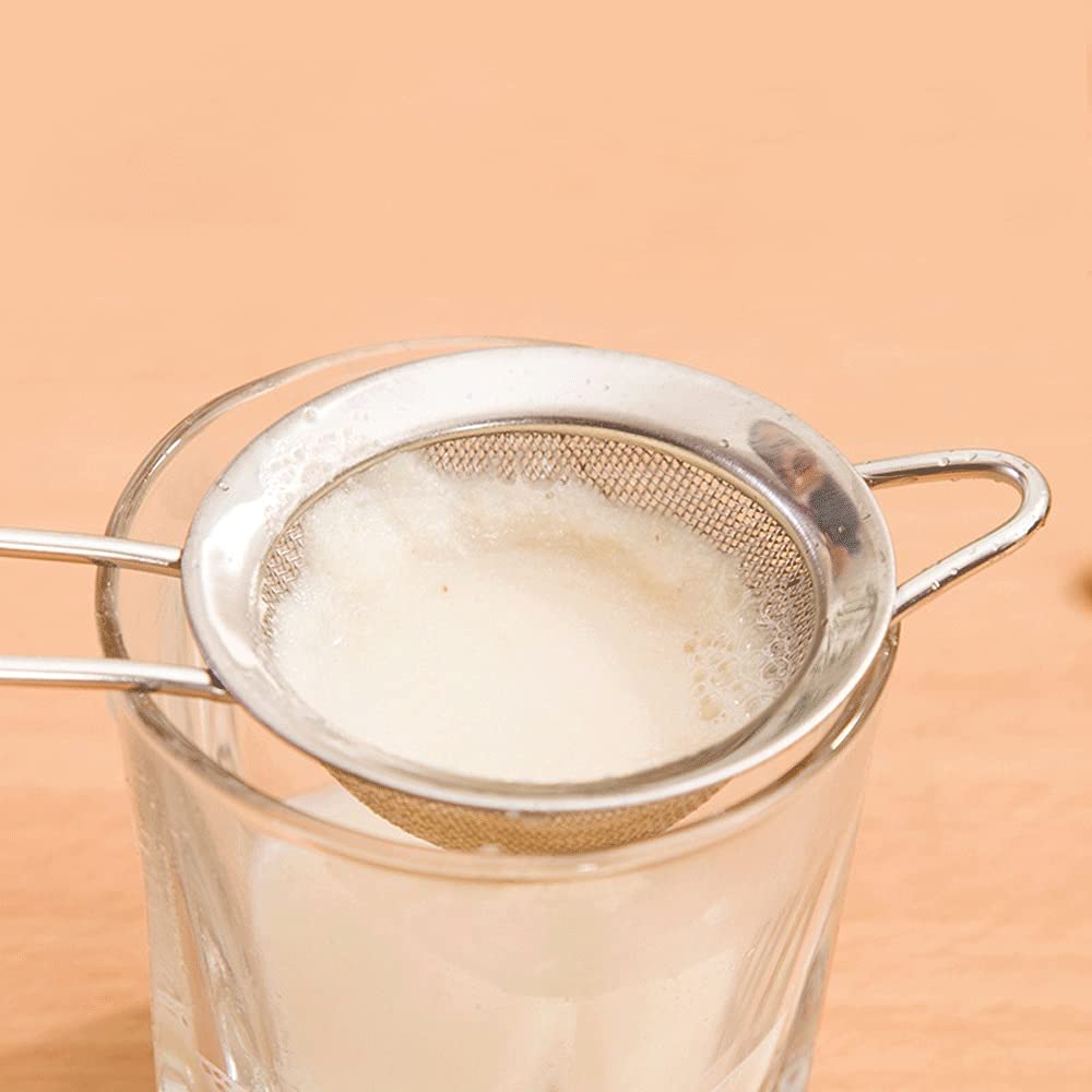 Öl-Spill-Löffelfilter aus superfeinem Edelstahl, Küchensieb – kleines Sieb zum Filtern von Öl, Abschöpfen und Abseihen (7 cm)