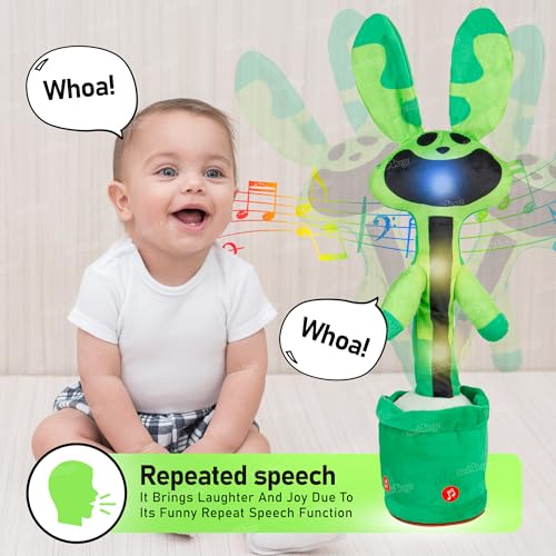 Image of Zest 4 Toyz Musical Talking Bear Toy Dancing Cactus Music Game Toys Wriggle Singing & Repeats What You Say Funny Educational Sound Toys for Kids - Multicolor (Pack of 1)