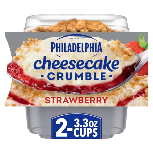 Philadelphia Strawberry Cheesecake Crumbles, 2 ct Pack, 3.25 oz Cups