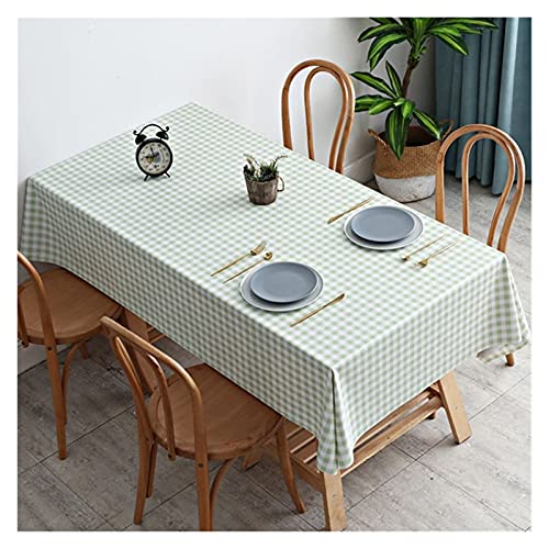 XLBH Décoration de la Maison Nappe à Carreaux Solide rectangulaire Nordique imperméable à oiser de la Table de Couverture PVC Table Mat Accueil Décor de Mariage Réussite – vue 6
