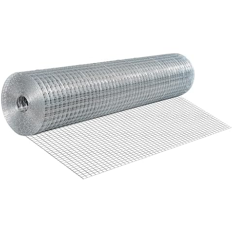 GUKBIAY Hardware Cloth Wire Fence Roll 16inch x 23ft Hot-dip Galvanized After Welding 1/4inch 23Ga Netting Wire Cloth Galvanized Wire Mesh Roll for Garden Plant Poultry Enclosures Cover