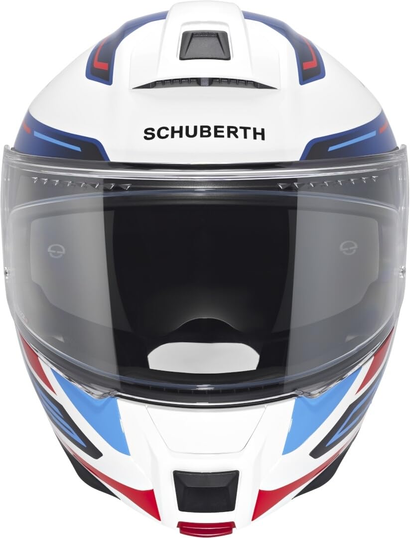 Schuberth C5 Omega Casco apribile, bianco/rosso/blu, M (57)