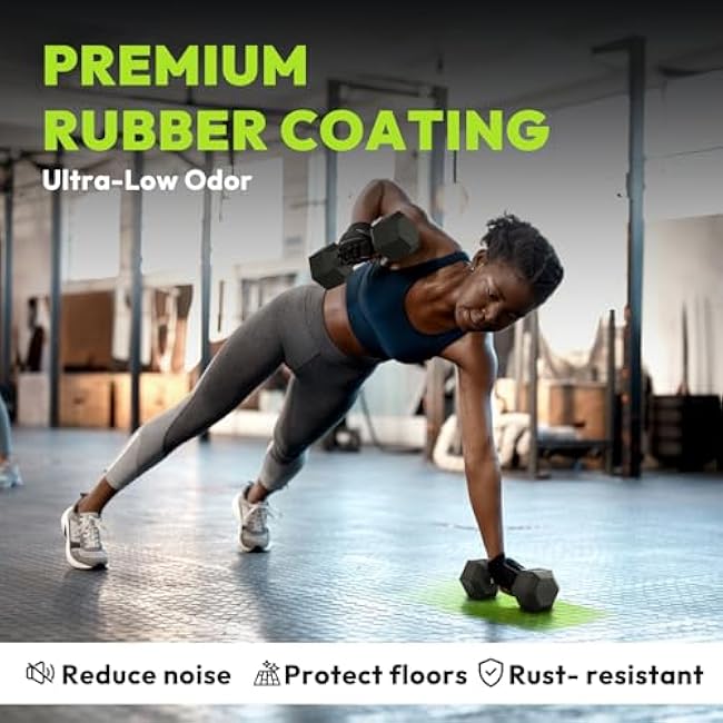 Hex Dumbbell Set 2.5-400 lb, Rubber Encased Exercise & Fitness Dumbbells, Weights Dumbbells Set of 2, Hand Weight for Strength Training