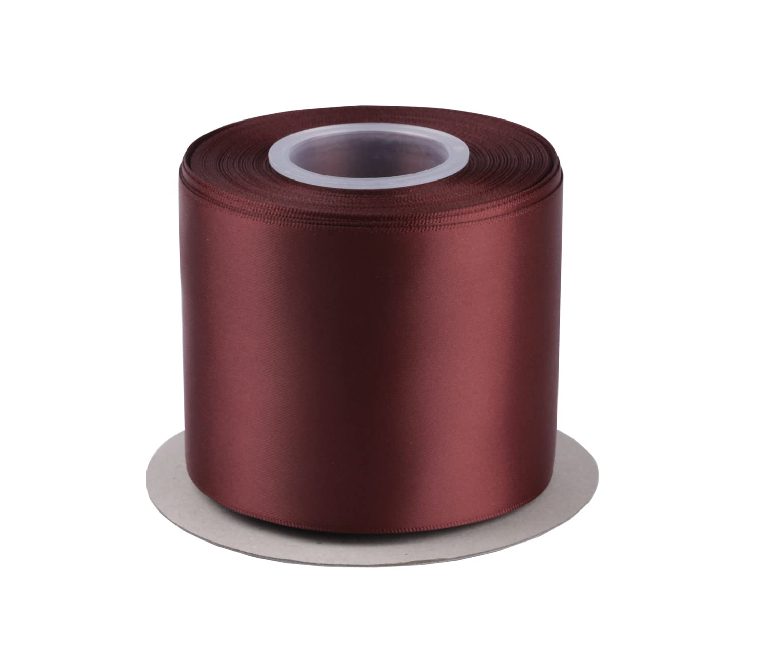 Fondersy 75mm X 22M Double Faced Satin Ribbon Burgundy Polyester Ribbon for Gift Wrapping Wedding Decoration Floral Arrangement Crafts