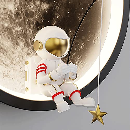 Luces de pared LED regulables tipo planeta con astronauta creativo 6