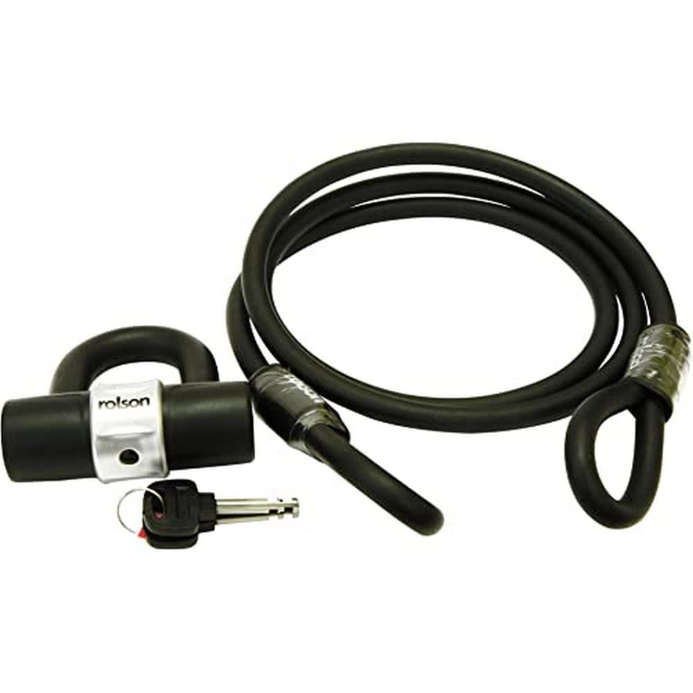 Rolson 66758 Heavy Duty Cable and Lock, Black