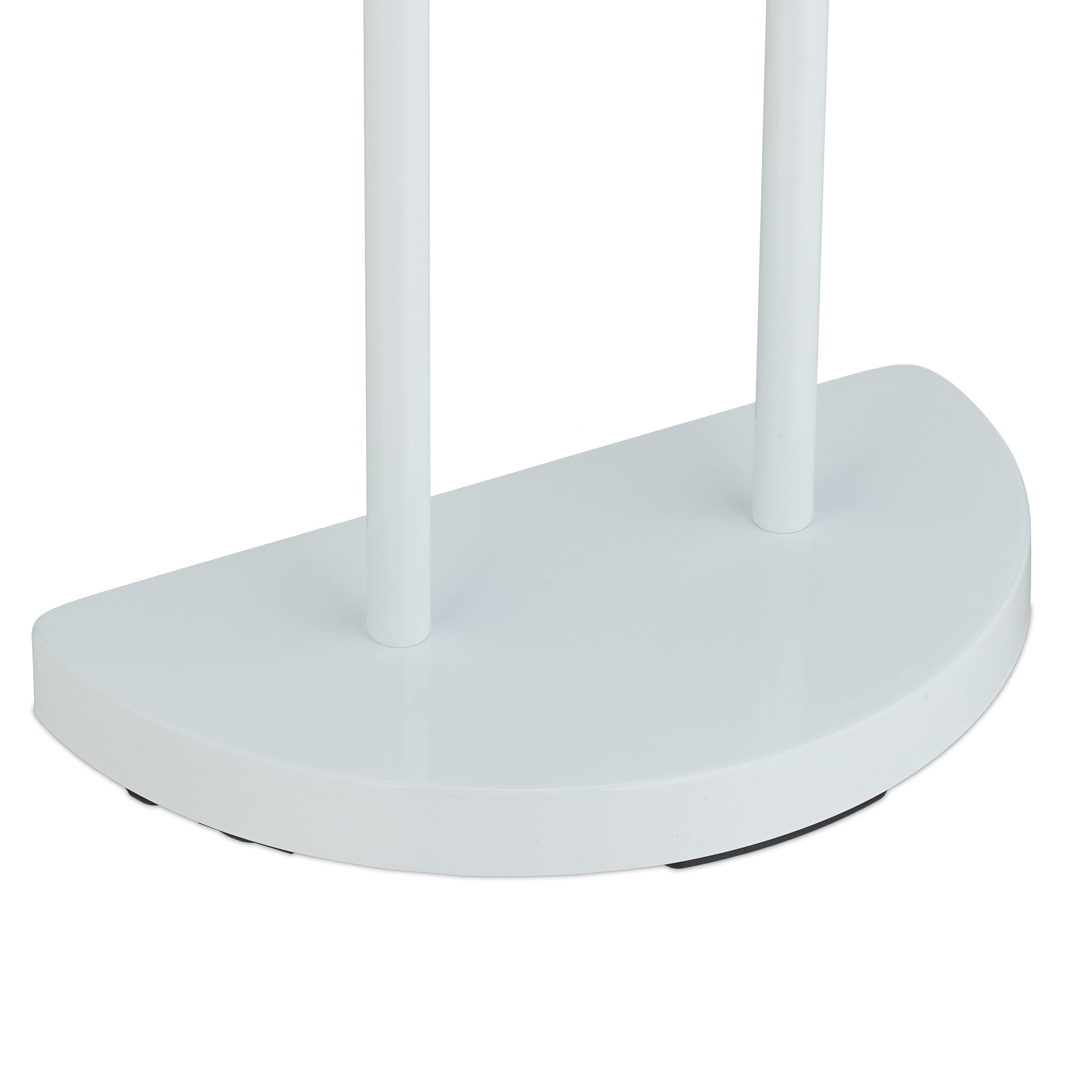 Relaxdays Porte-Serviettes, 3 Barres, métal, HxLxP: env. 83 x 39 x 18 cm, Porte-vêtements Non Fixe, Blanc