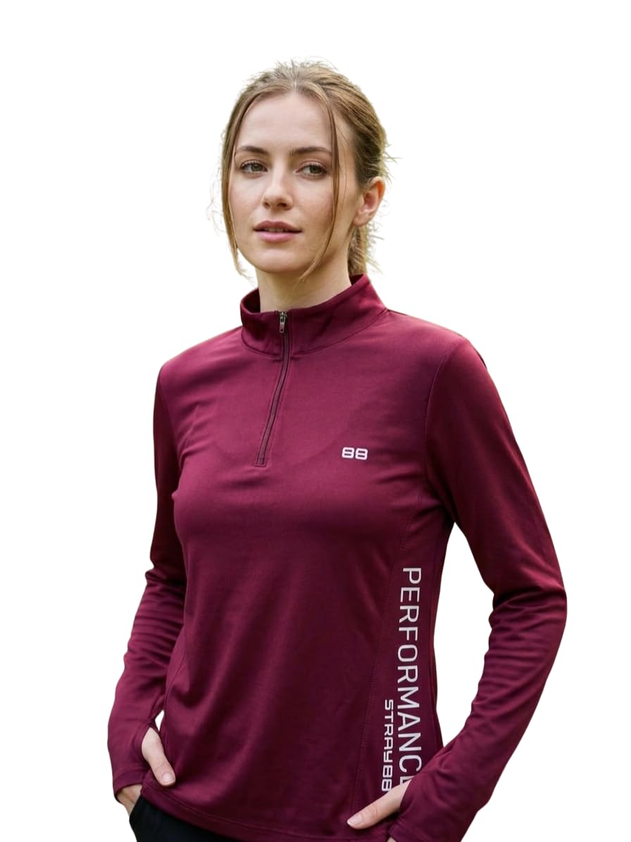 stray88 Women's Performance Half Zip Full Sleeve Sports Activewear T-Shirt-picture-54