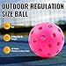 Fizzazzle Outdoor Pickleball Balls 40 Holes - 4 Pack USAPA Standard Pink Balls - Pickleball Accessories Set - High Bounce True Flight & Durable Pickle Balls
