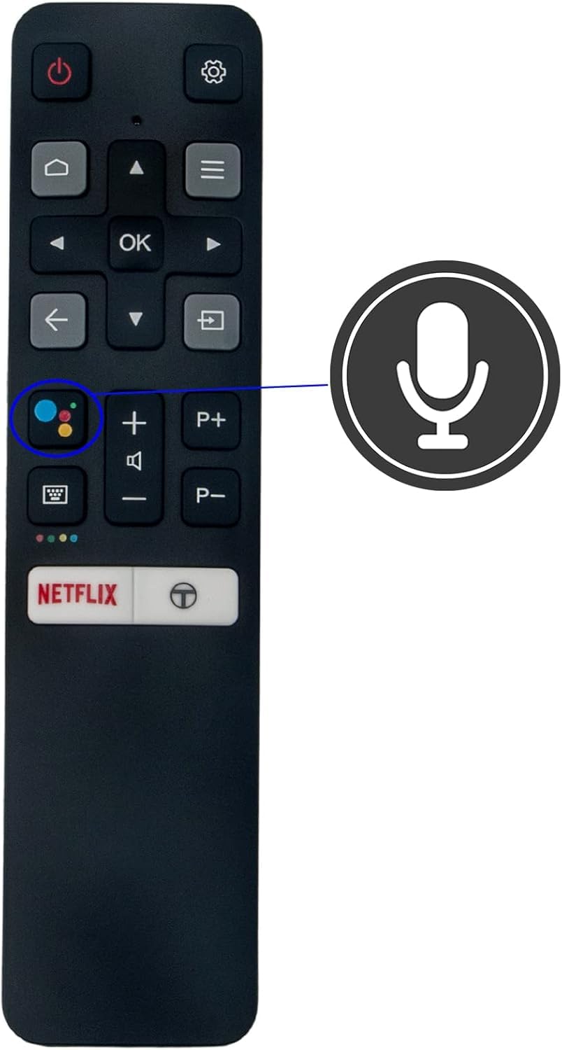 VINABTY 06-BTZNYY-LRC802V RC802V-FUR6 Replace Voice Remote Control Fit for TCL/iFFALCON Smart TV 43K71 55K71 43S6500FS 43P715 50P715 55P715 65P715 - Image 2