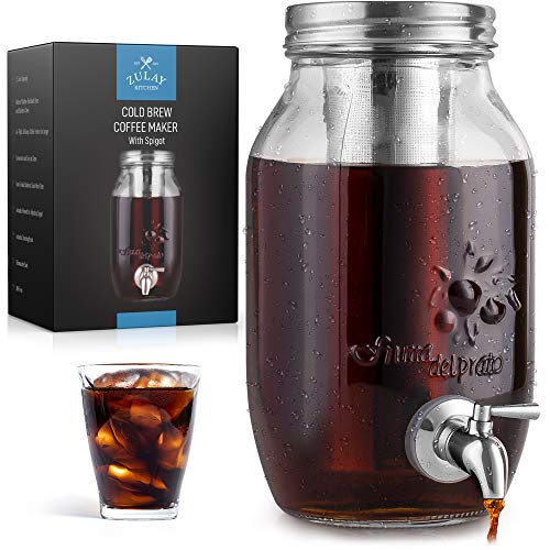 1.5 Liter Cold Brew Coffee Maker with EXTRA-THICK Glass Carafe