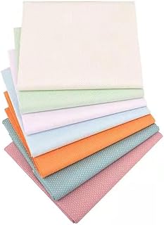 Sponsored Ad - CJINZHI Fat Quarters Fabric Bundles, 7pcs 19.69x19.69inches(50x50cm) Cotton Fabric Quilting Squares lot Pre...