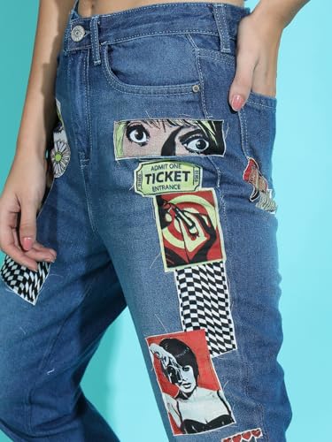 Image of Tokyo Talkies Women's Mom Fit Regular Mid-Rise Jeans Pant
