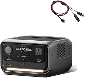 EF ECOFLOW River 3 Plus 270 - Estação de energia com bateria LiFePO4 de 268 Wh, 3 tomadas de energia até 1200 W, UPS de <10 MS, expansível para 840 Wh, carregamento rápido de 1 h, gerador solar de <30