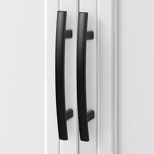 COTYKILEY Paquete de 10 manijas negras mate de gabinete de 3.75 pulgadas (3.780 in) para gabinetes de cocina, manijas de puerta de gabinete,